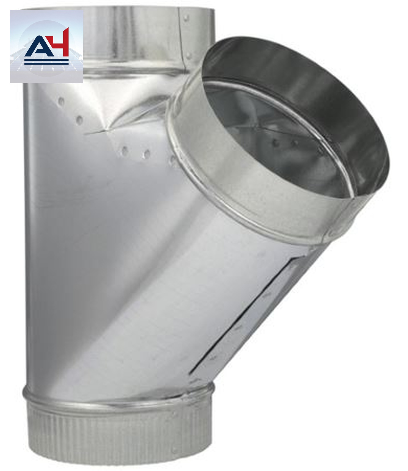 GV1590 7 in. 26 ga Galvanized Steel Duct Wye