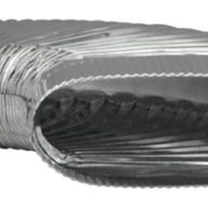 GV2062 6 Inch 30 Gauge Galvanized Steel 90 Degree Oval Flat Side Elbow