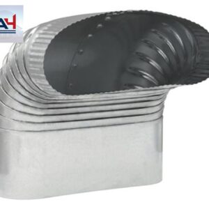GV2078 6 in. 30 ga 90 Degree Galvanized Steel Oval