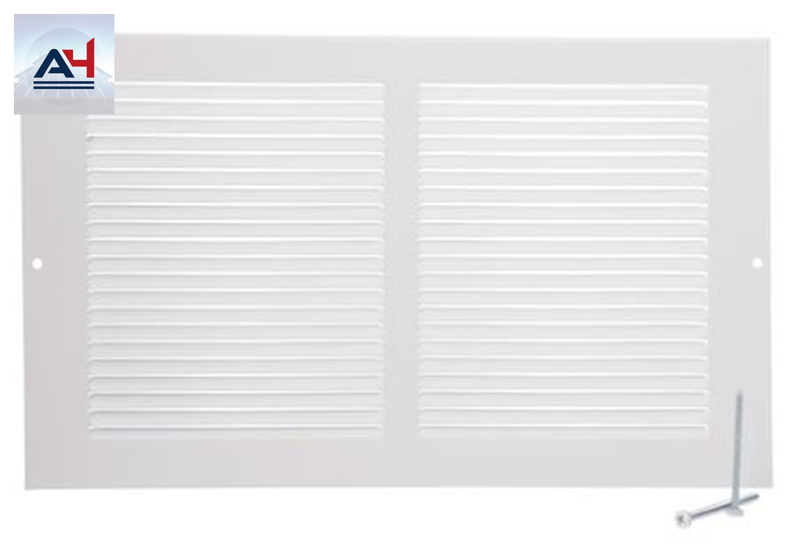 Imperial RG0013 10x8 Painted Steel Baseboard Grille White