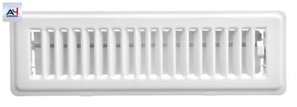 Imperial RG0156 White Painted Steel Louvered Floor Register 2.25x10