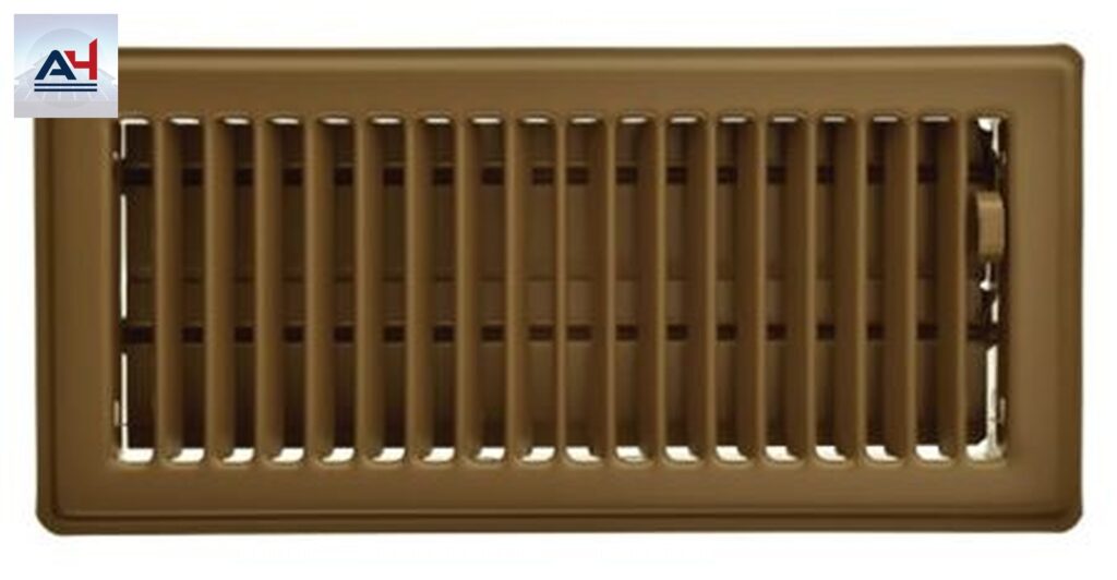 Imperial Manufacturing RG0227 Louvered Steel Floor Register 4x10 Brown