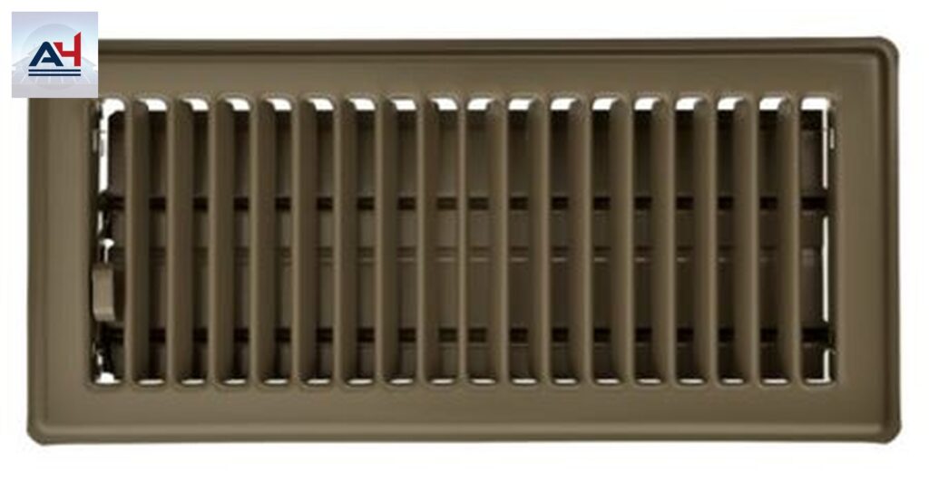 Imperial RG0228 Painted Steel Louvered Floor Register Beige 4x10