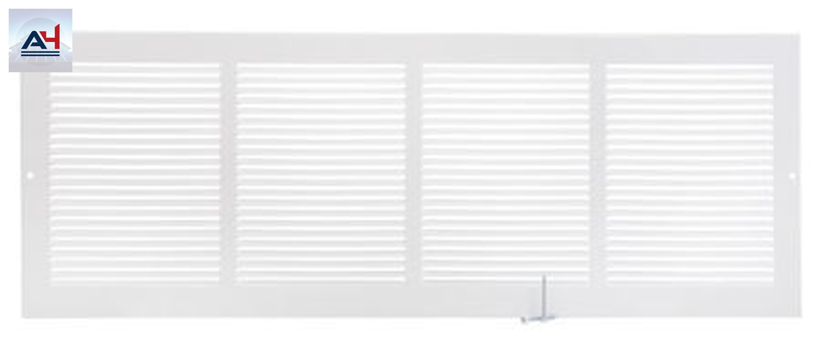 Imperial RG0522 24x8 White Painted Steel Sidewall Grille
