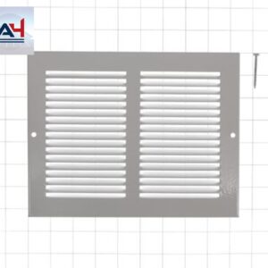 Imperial Manufacturing RG0564 8x6 White Steel Sidewall Grille