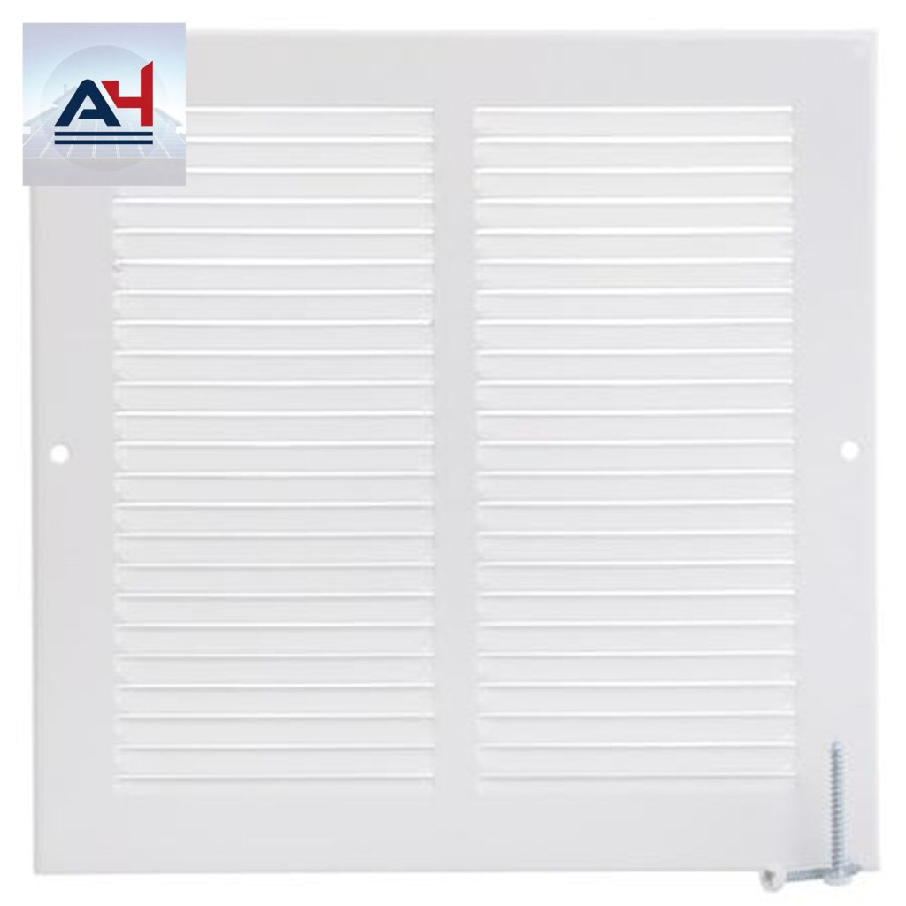 Imperial Manufacturing 8x8 Painted Steel Sidewall Grille White