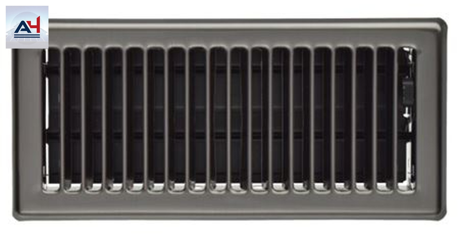 Imperial RG1995 Louvered Steel Floor Register 4x10 Pewter