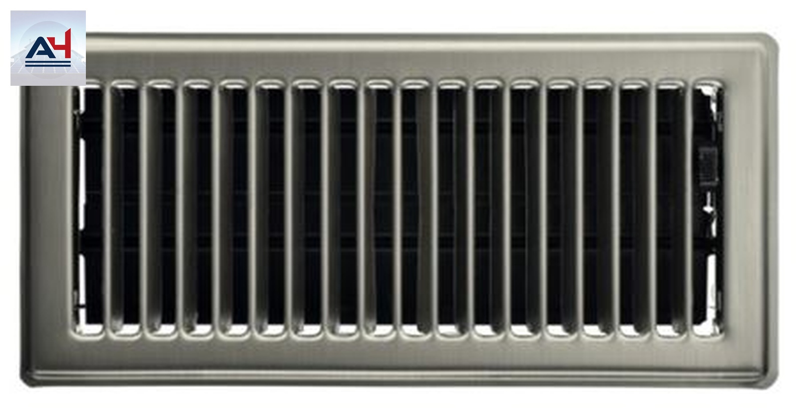 Imperial RG3300 Painted Steel Louvered Floor Register Brushed Nickel 4x10