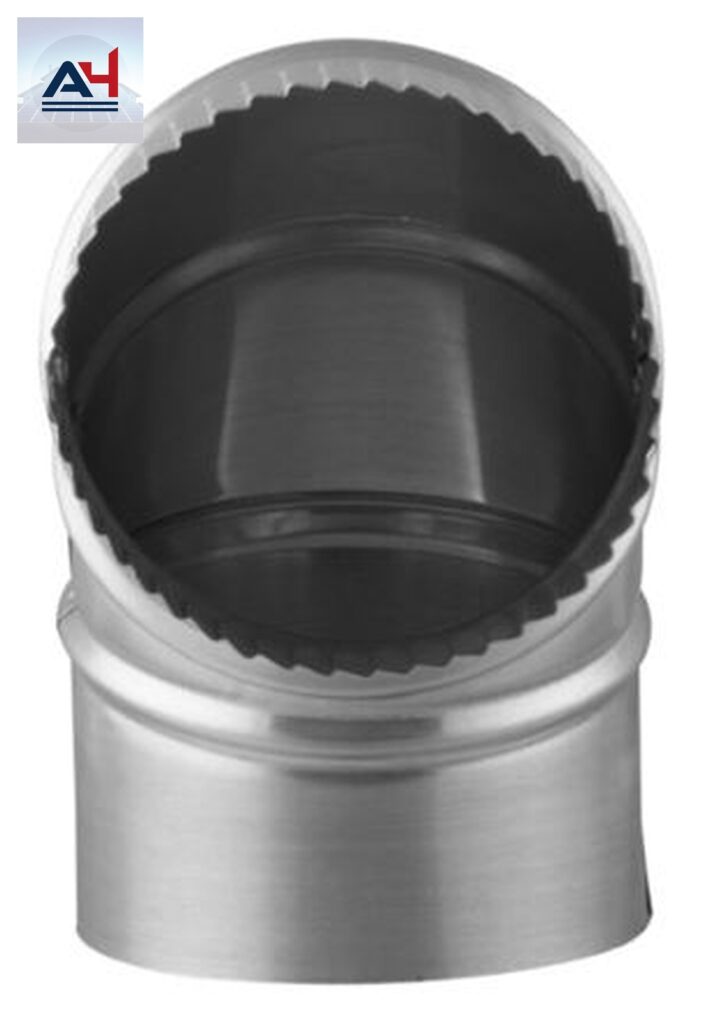 VT0212 4 in. 22 ga 90 Degree Aluminium Adjustable Elbow