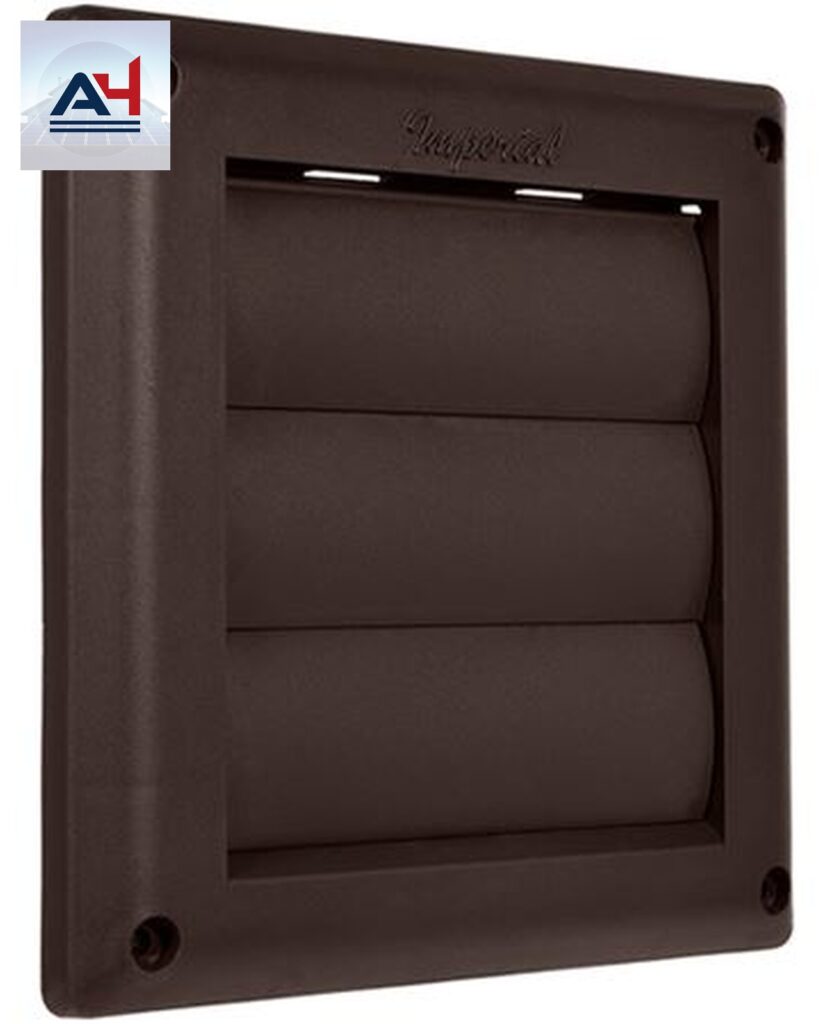 VT0562-A 4-inch Louvered Vent Cap, Brown