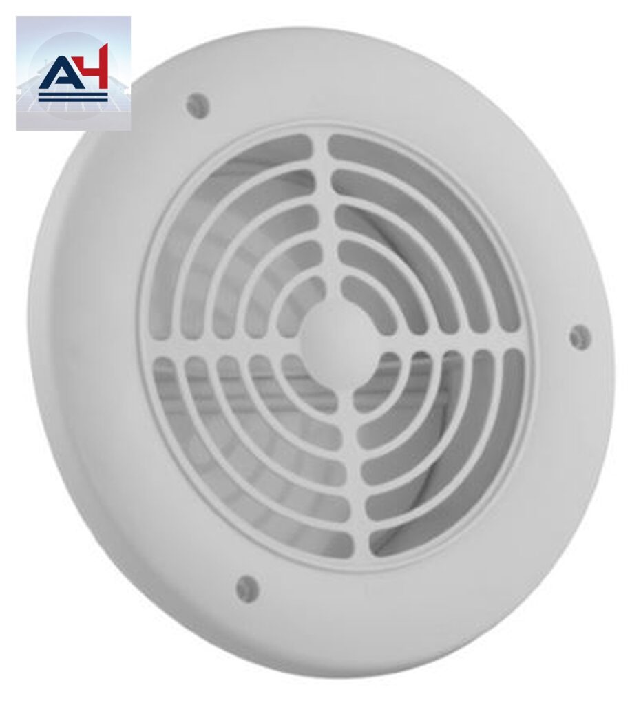 VT0594 6-inch Louvered Vent Cap, White
