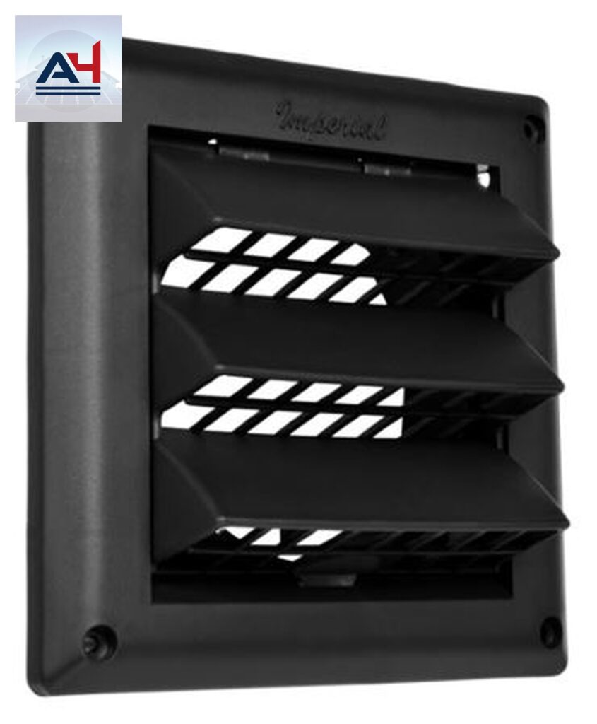 Imperial VT0732 4-inch Plastic Air Intake Cap with Screen, Black