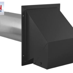 Imperial VT0749 5-inch Plastic Air Intake Cap with Screen, Black
