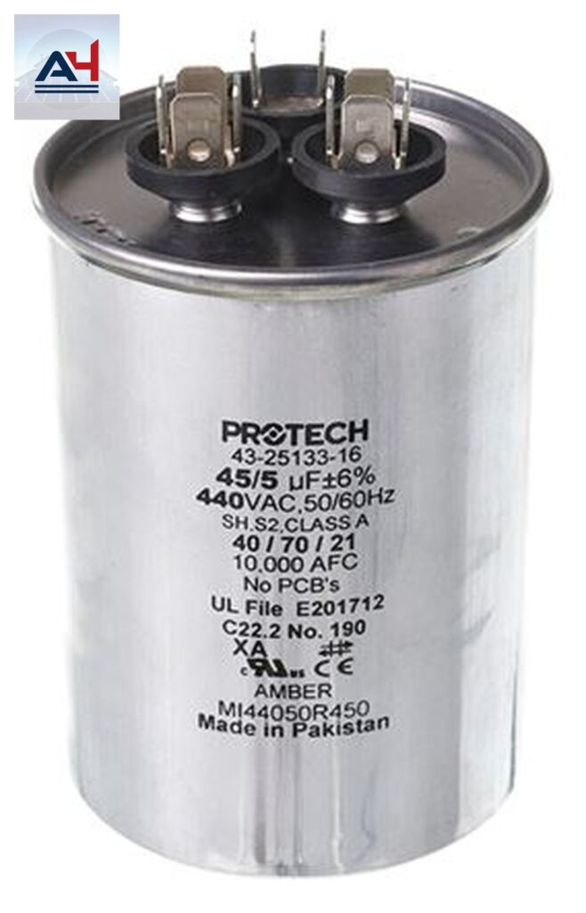 19J24 Dual Run Round Capacitor for HVAC/R
