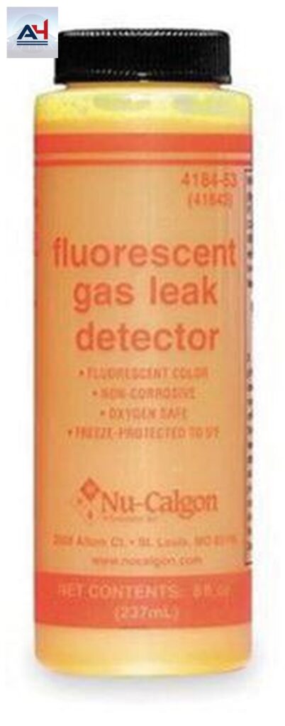 Nu-Calgon 4184-53 Gas Leak Detector, 8 oz. Dauber Bottle, Fluorescent