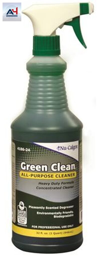 Nu-Calgon 4186-24 Green Clean 1 qt Concentrated All-Purpose Coil Cleaner