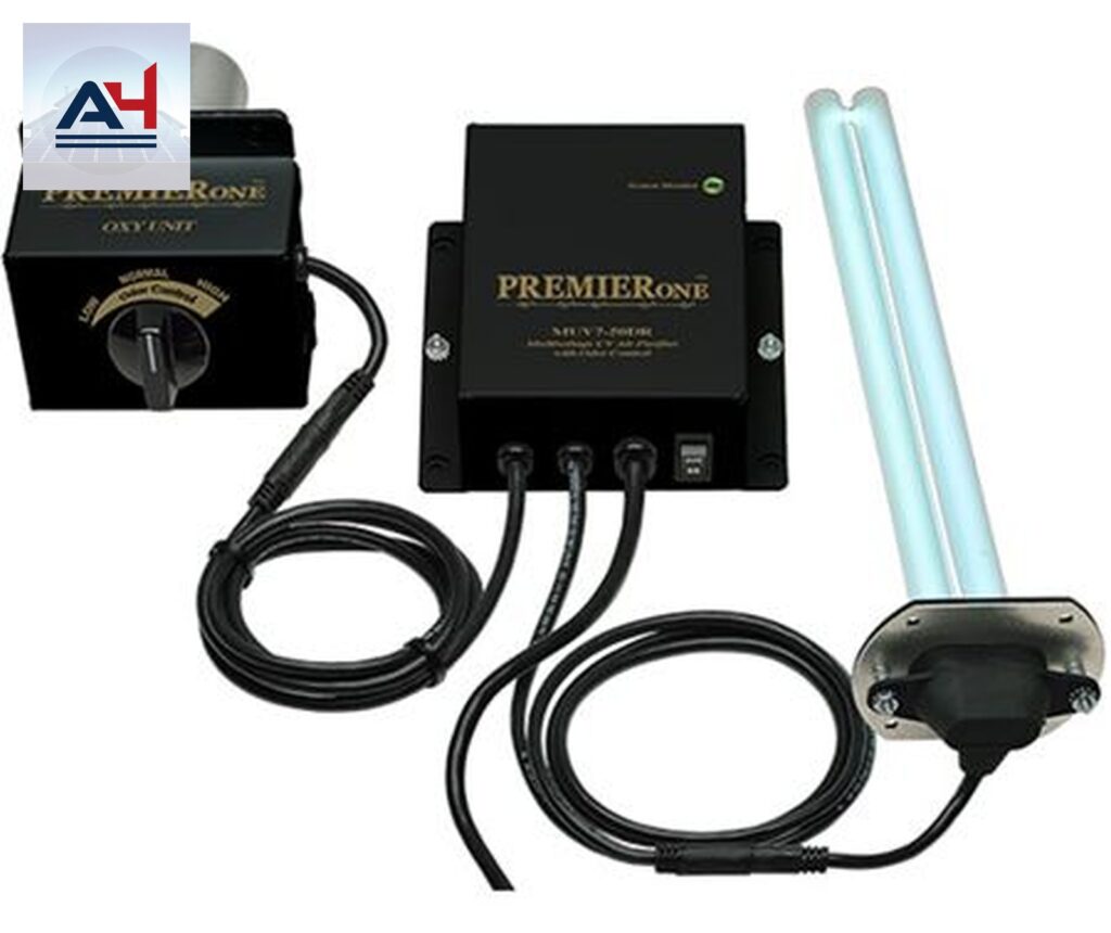 PremierOne MUV7-50DR-16 Remote Multivoltage UV Germicidal Air Purifier with Odor