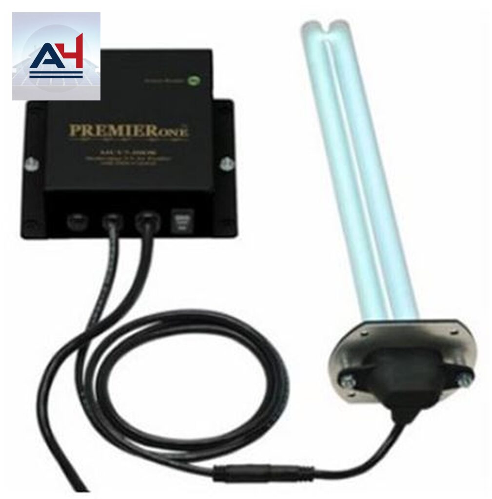 PremierOne MUV7-50PS-12 Remote Multivoltage UV Germicidal Air Purifier, 140-microwatt 2-piece