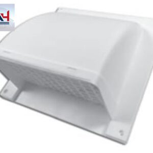 Primex SM4-01 4" Plastic Wall Vent with Damper and Screen, White