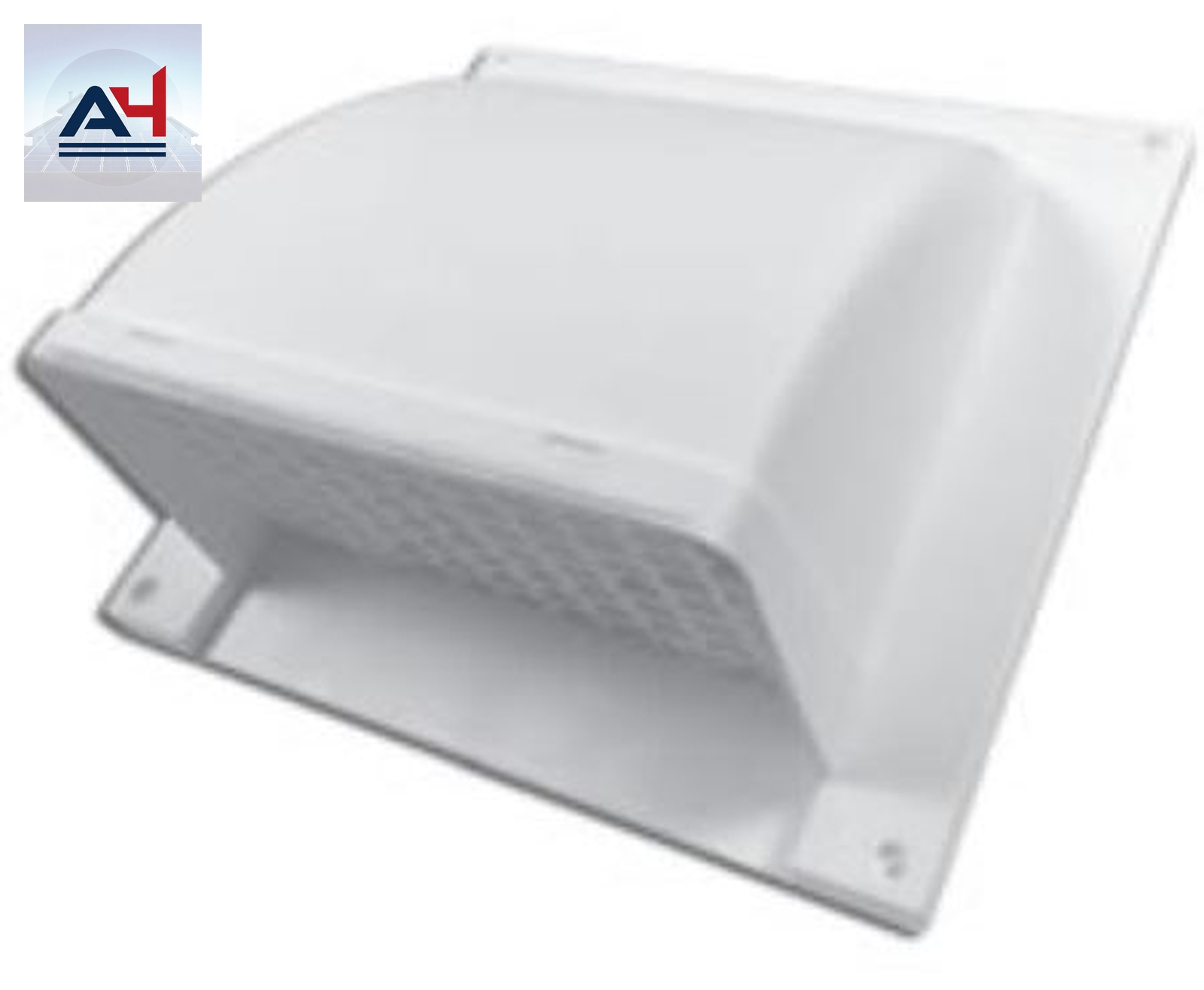 Primex SM4-01 4 in. Plastic Wall Vent with Damper and Screen, White
