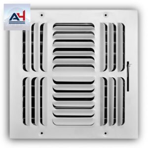 ProSelect PS4CW1010100 4-Way 10x10 Curved Steel Register White