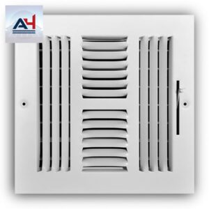 ProSelect 8x8 Residential 3-Way Steel Ceiling & Sidewall Register, White