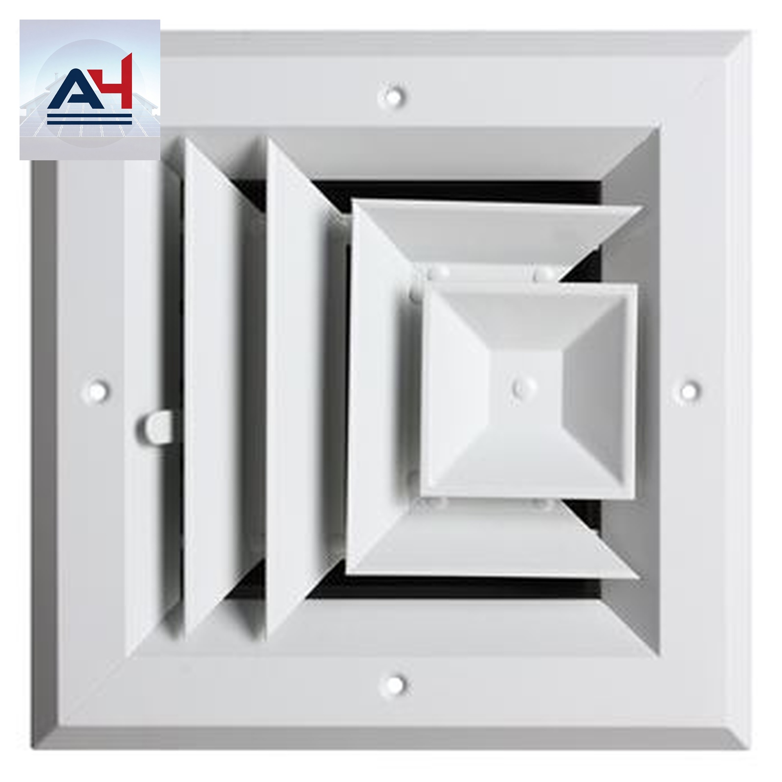 ProSelect PSA3WUU 6x6 Aluminum 3-Way Ceiling Diffuser White