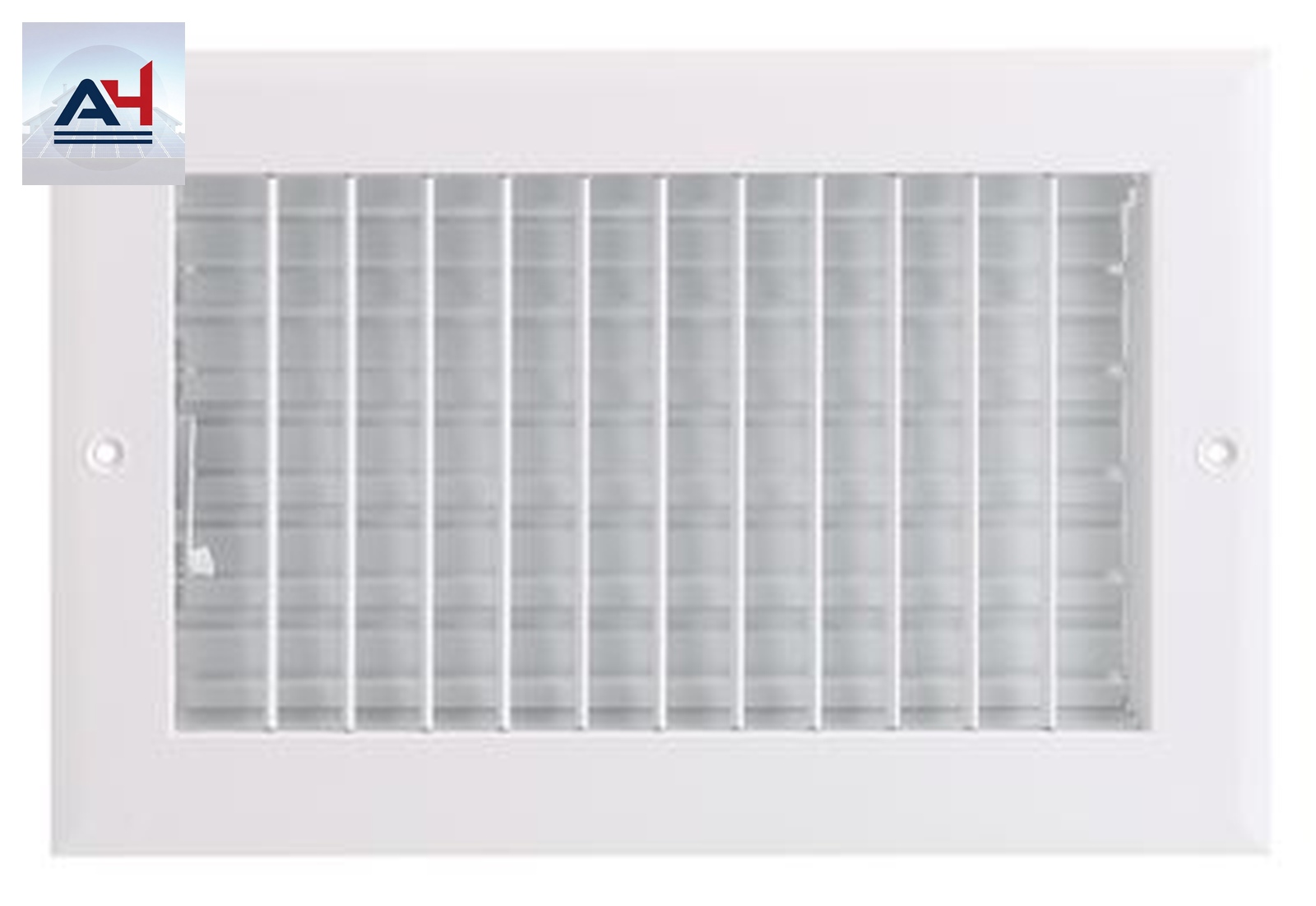 ProSelect PSAASW24P 24x4 Aluminum Ceiling & Sidewall Register White