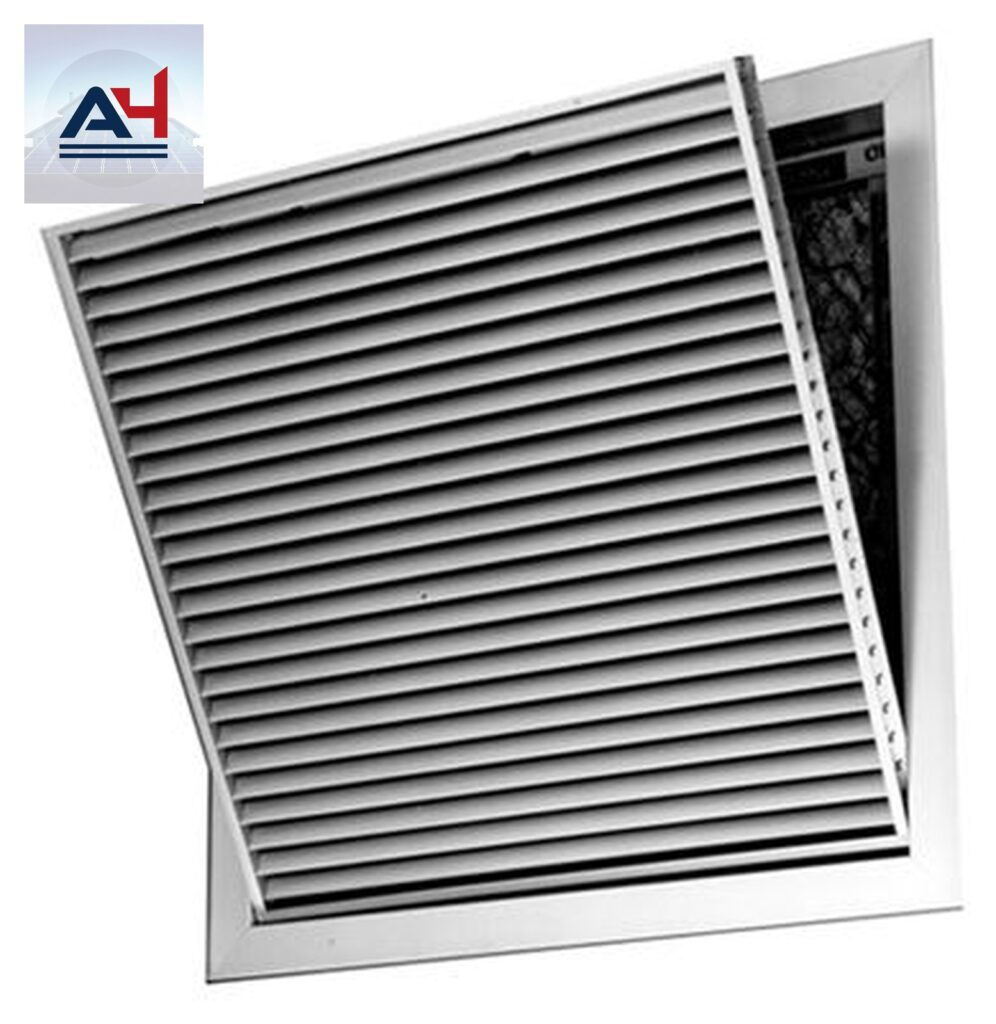 ProSelect 12x12 Commercial Aluminum Horizontal Blade Filter Grill, White