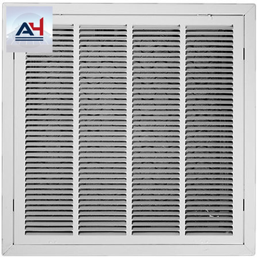 ProSelect 20x20 Commercial T-Bar Lay-In 1-Way Steel Filter Grill, White