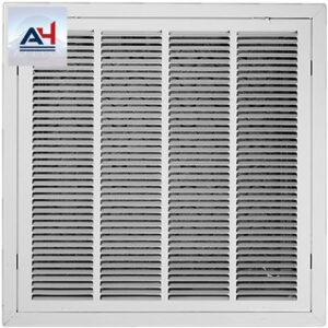 ProSelect 20x20 Commercial T-Bar Lay-In 1-Way Steel Filter Grill, White
