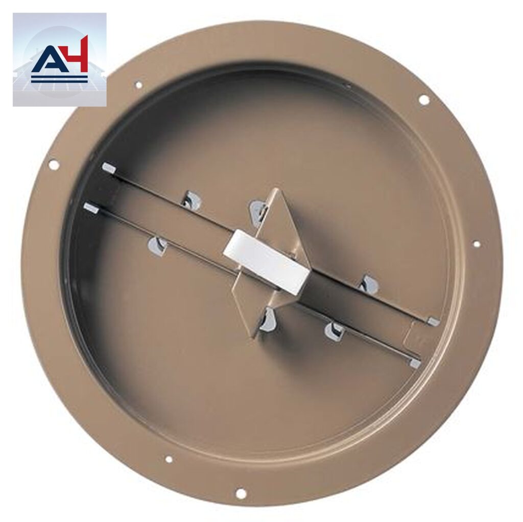 ProSelect PSRDRU 6 in. Round Steel Ceiling Damper, Brown
