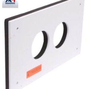 System 636 2 inch PVC Rectangular Vent Face Plate Assembly