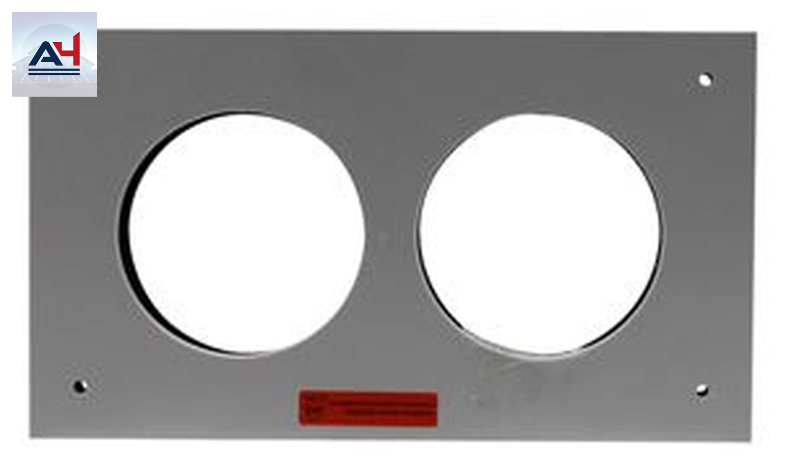 System 636 3 in. PVC FGV Rectangular Face Plate Assembly with Liner