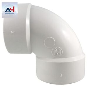 System 636 3 inch PVC FGV 90 Degree Vent Pipe Elbow
