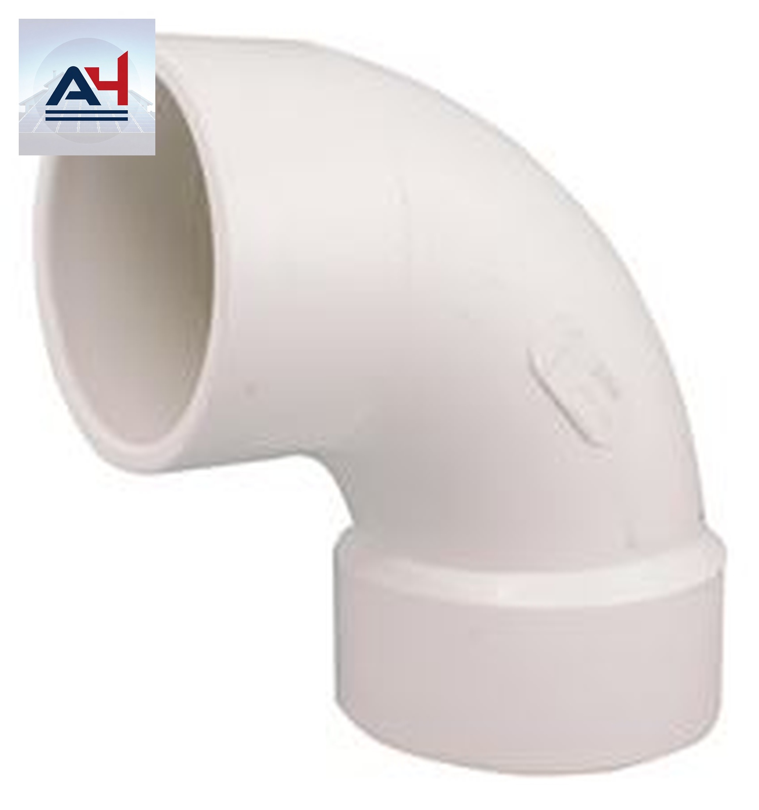 System 636 3 in. x 3 in. Spigot x Hub PVC FGV 90 Degree Elbow