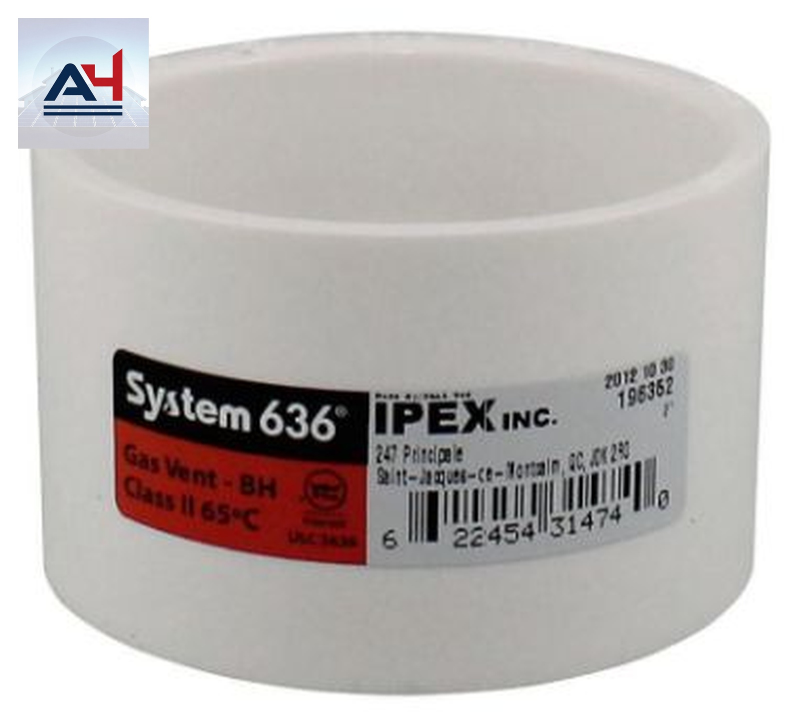 System 636 2 in. x 2 in. Hub PVC FGV Coupling