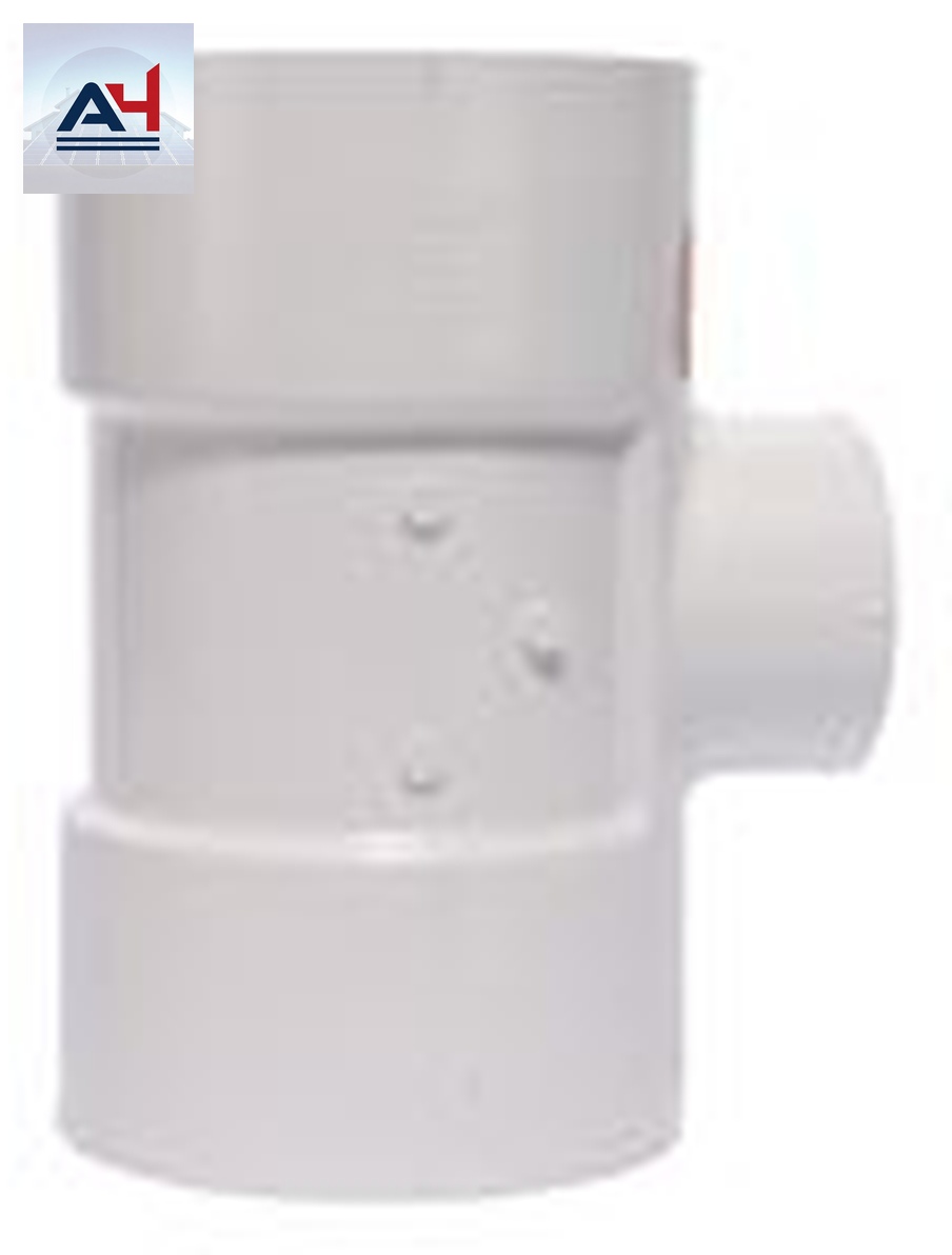 System 636 4 in. x 4 in. x 2 in. Hub PVC FGV Sanitary Reducing Tee