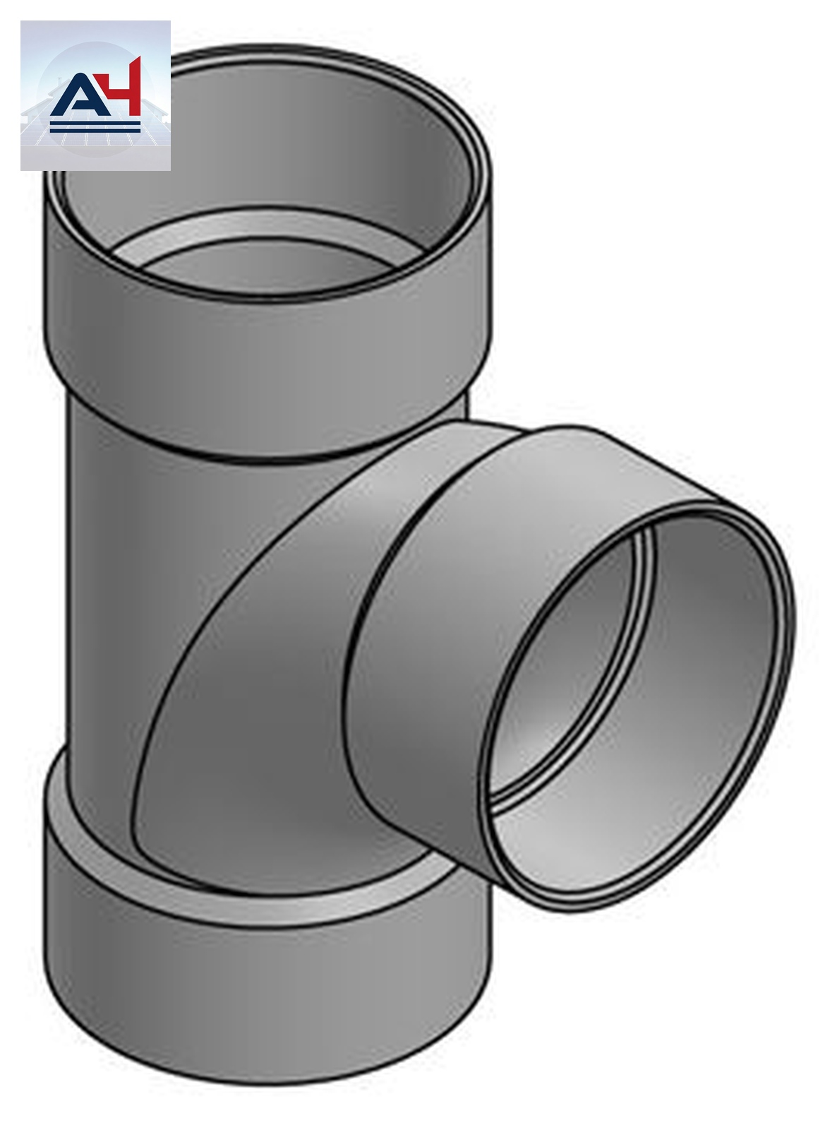 System 636 6 in. x 6 in. x 6 in. Hub PVC FGV Tee