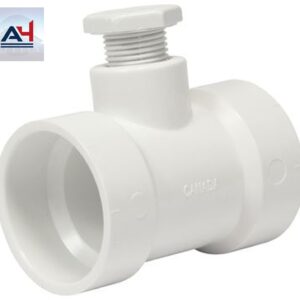 System 636 PVC Reducing Tee - 1-1/2" Hub x 1/2" FPT with Plug