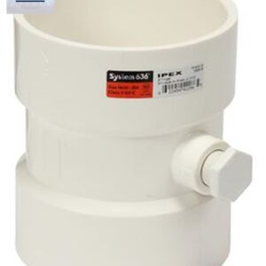 System 636 4x4x1/2 Inch PVC Reducing Access Tee with Plug