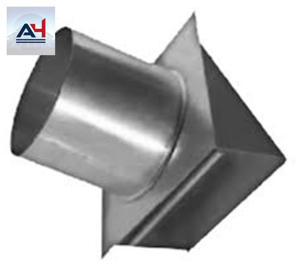 ECSPBS06 6 in. Galvanized Steel Exhaust Cap, Black