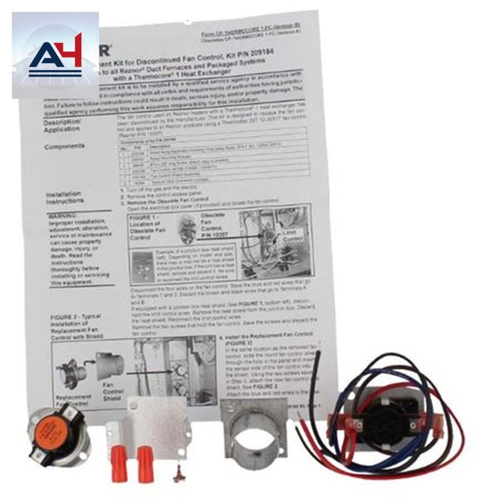 Reznor 209184 Fan Control Replacement Kit for Duct Furnaces and