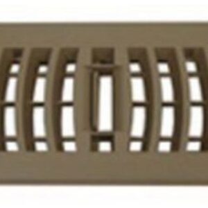 Deflecto RF41036B 4 in. x 10 in. Polystyrene Floor Register, Brown