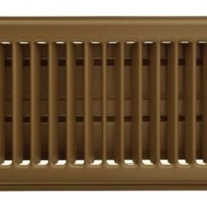 Imperial Manufacturing RG0227 4 in. x 10 in. Painted Steel Louvered Floor Register, Brown (Bulk)