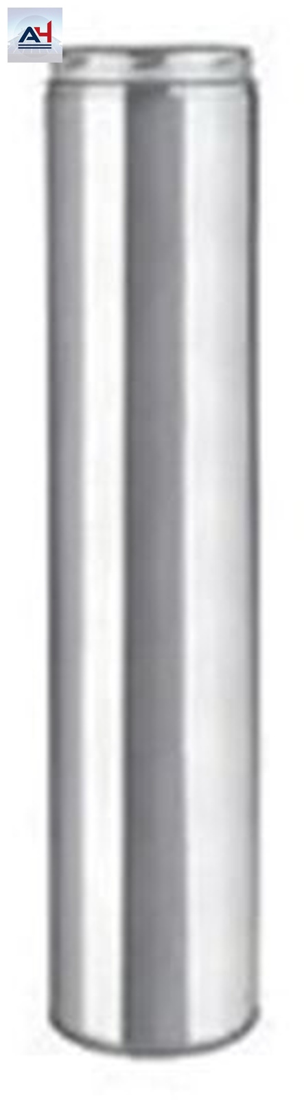Selkirk SuperPro 2100 ALT612 Stainless Steel Chimney Pipe, 6 in. I.D x 10 in. O.D x 12 in. L x 2 in. T