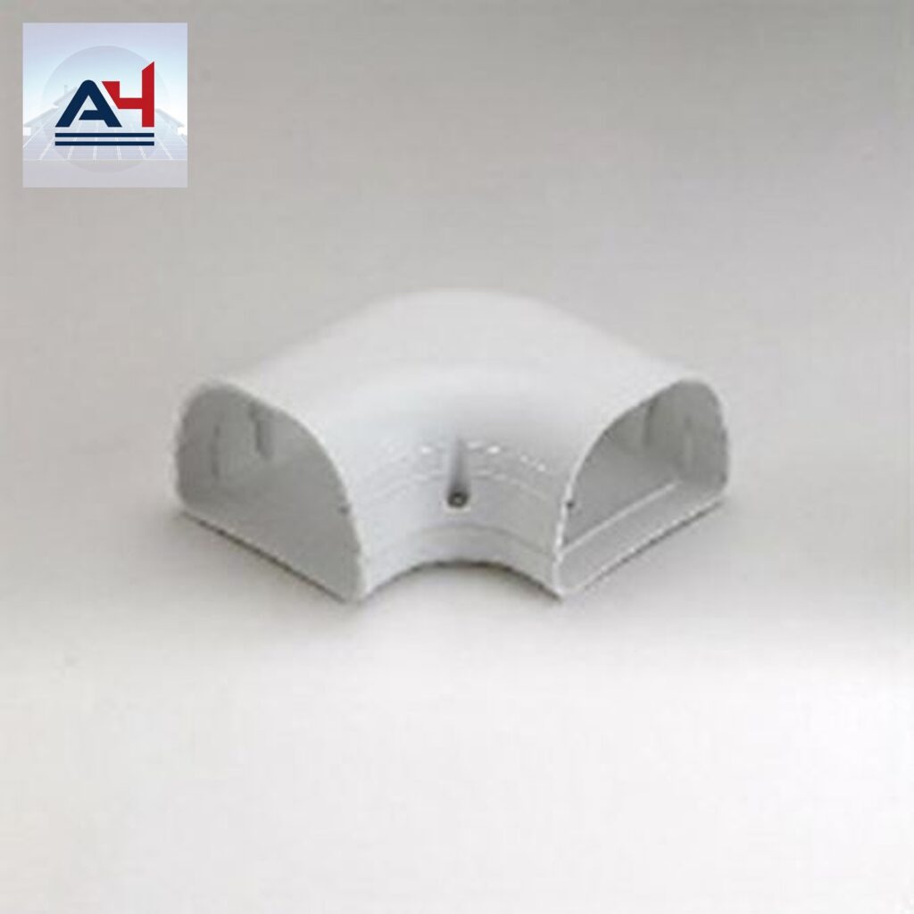 84048 3.5" Adjustable Vertical Line Set Cover Elbow, White