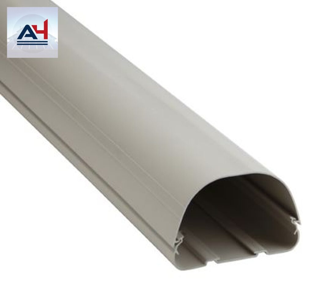 Slimduct 84124 4-1/2 in. x 8 ft. Line Set Ducting, Ivory