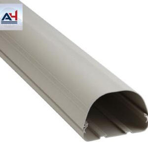 Slimduct 84124 4-1/2 in. x 8 ft. Line Set Ducting, Ivory
