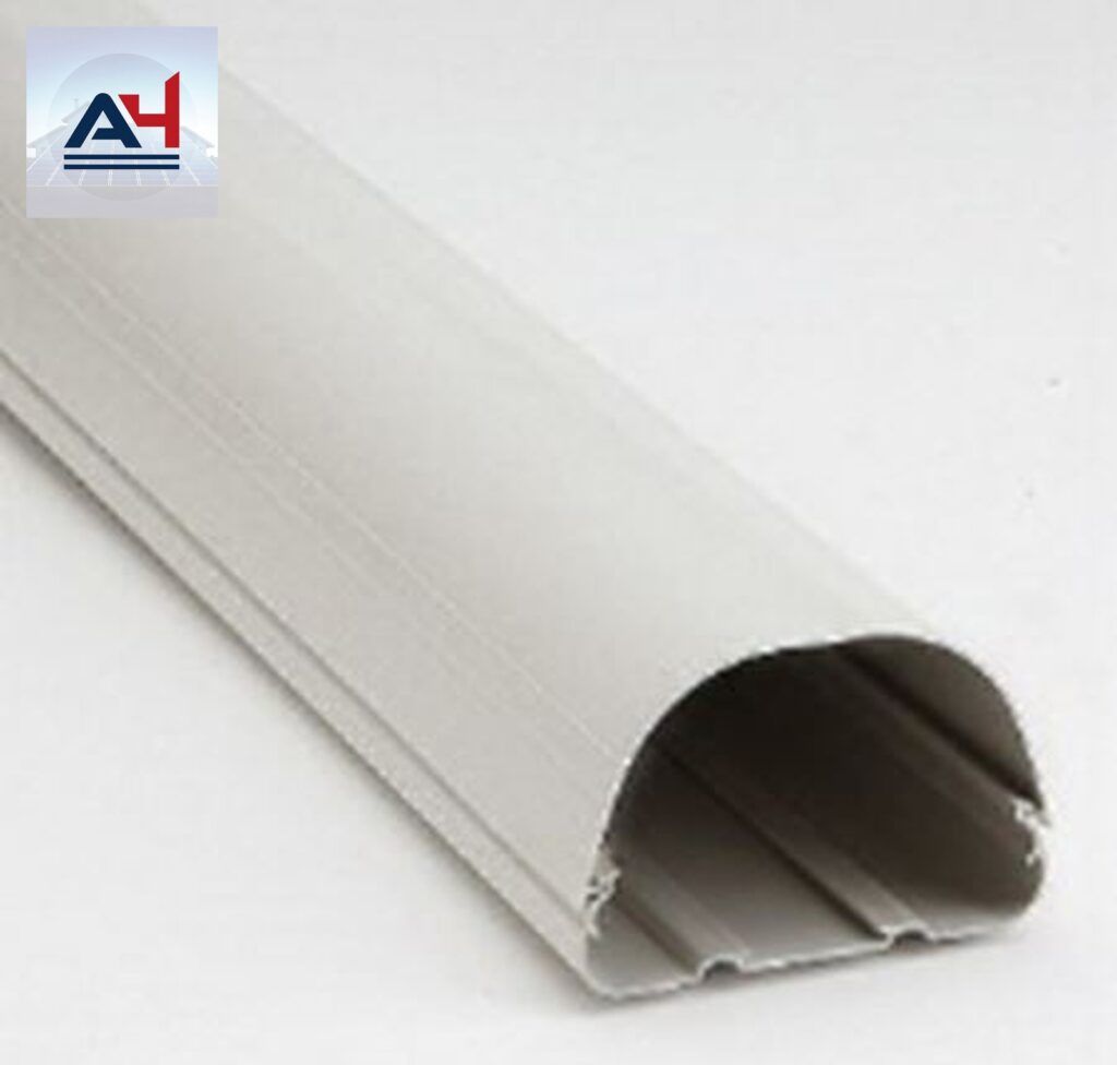 Slimduct 84104 4-1/2 in. x 8 ft. PVC Line Set Duct, White